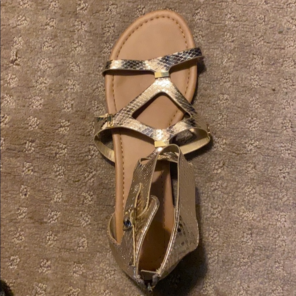Gold gladiator sandals- size 9